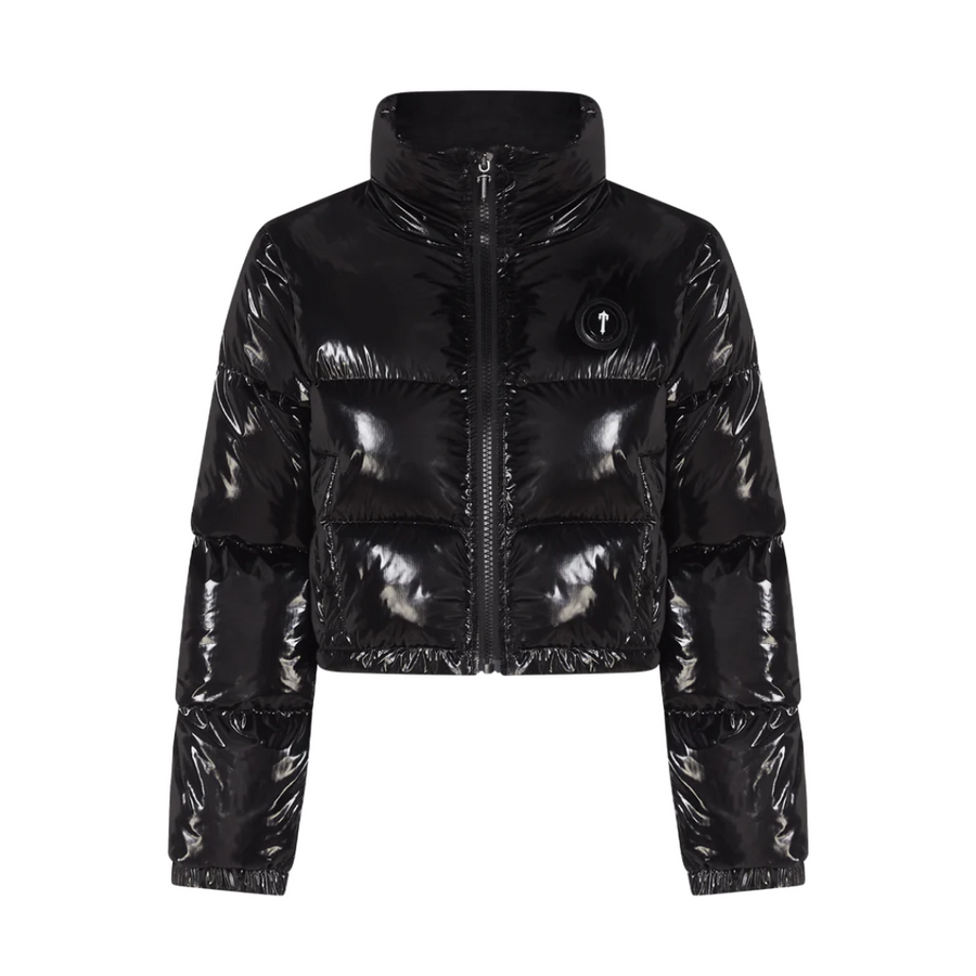 Women Decoded Hooded Shiny Black Jacket