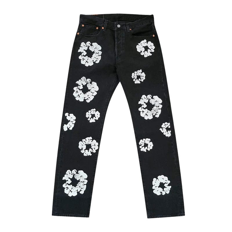 Denim Tears x Levi’s Cotton Wreath Jeans Black - FetchStyles