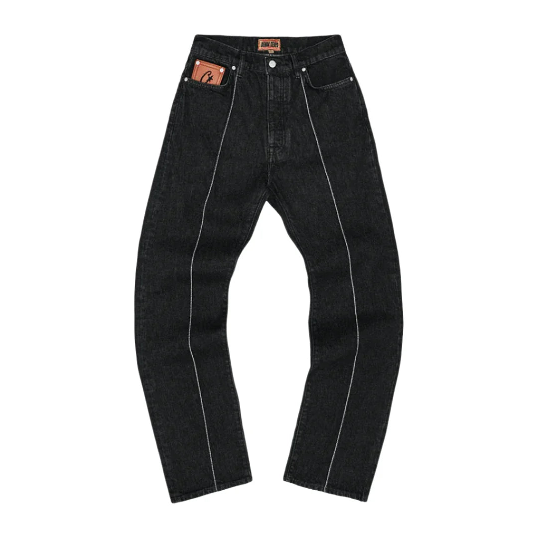 Jeans Corteiz C - Star Black - FetchStyles
