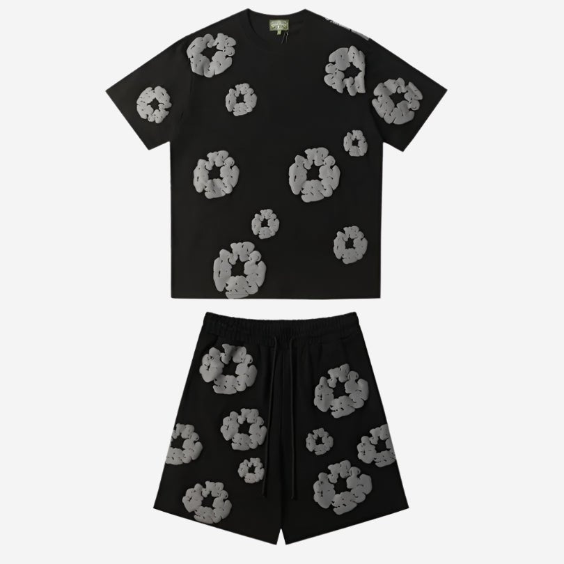 Set Denim Tears Grey Clouds Black - FetchStyles