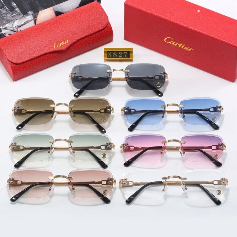 Sunglasses Cartier Gold Rimless - FetchStyles