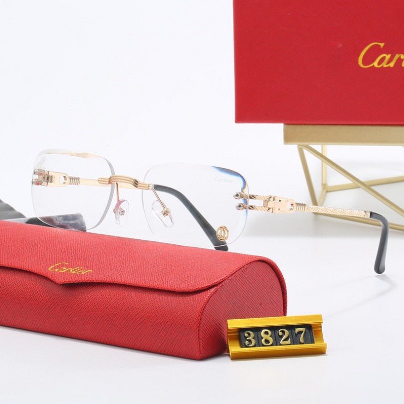 Sunglasses Cartier Gold Rimless - FetchStyles