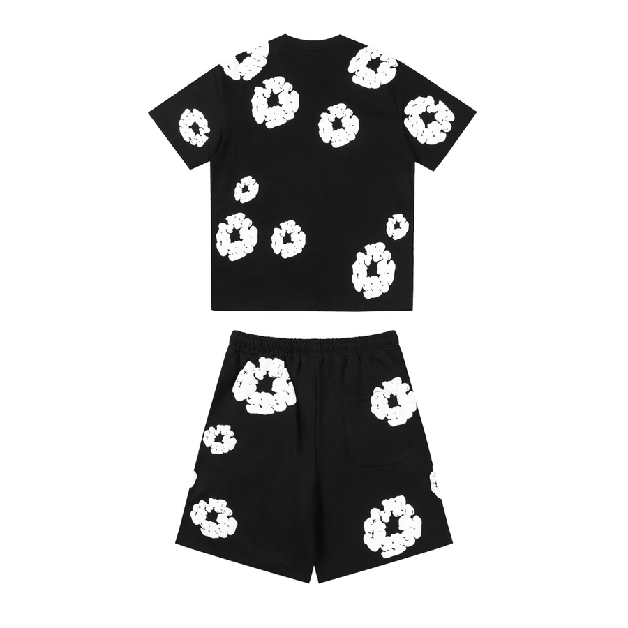 Denim Trs Black Short set