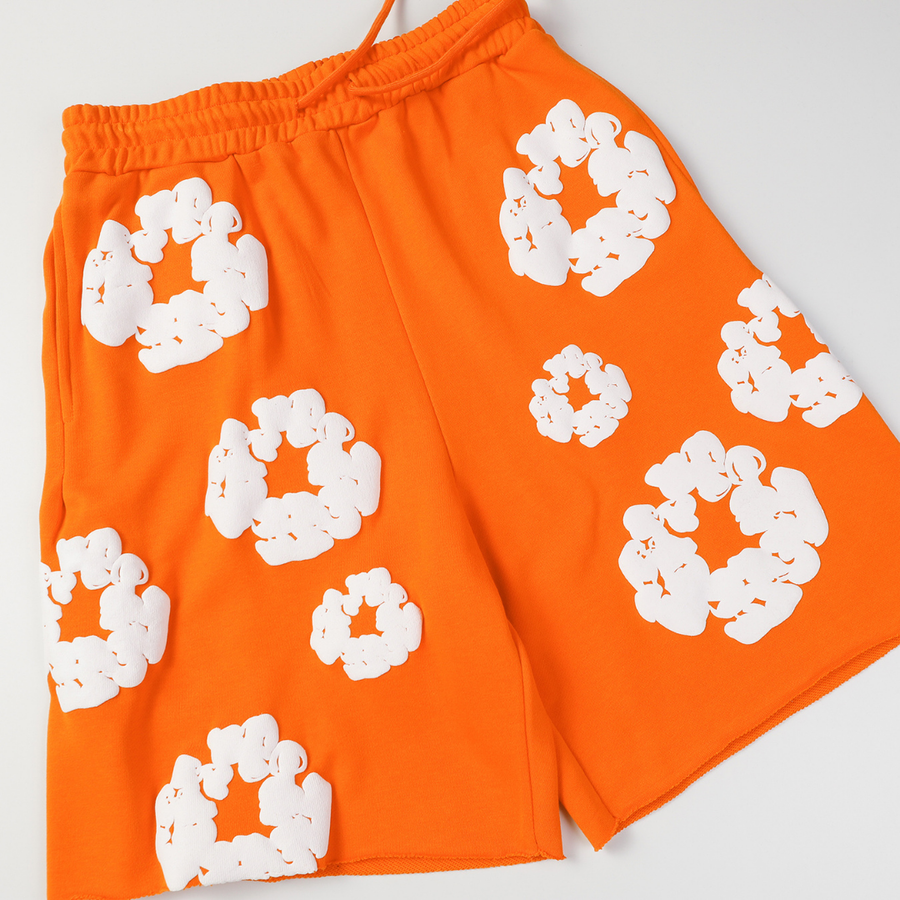 Denim Trs Orange Short set