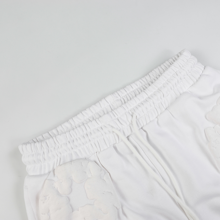 Denim Trs Triple White Short set