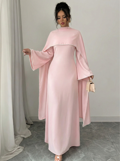 Abaya mit Perlenbesatz