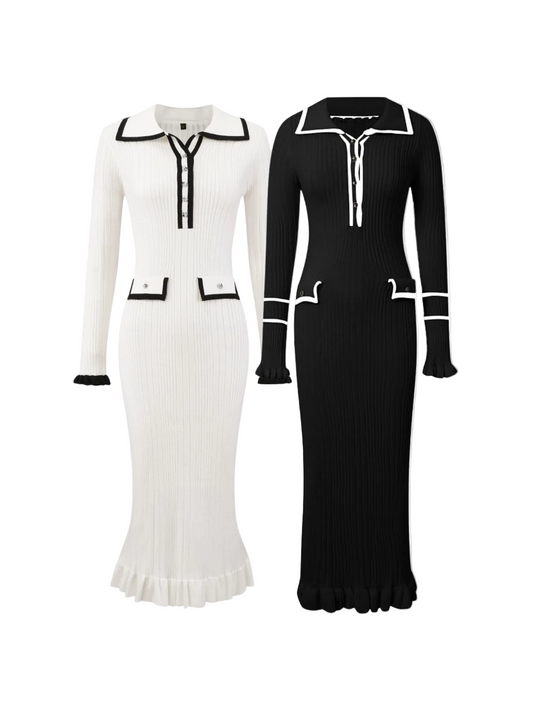 Elegantes Maxikleid mit Akzenten