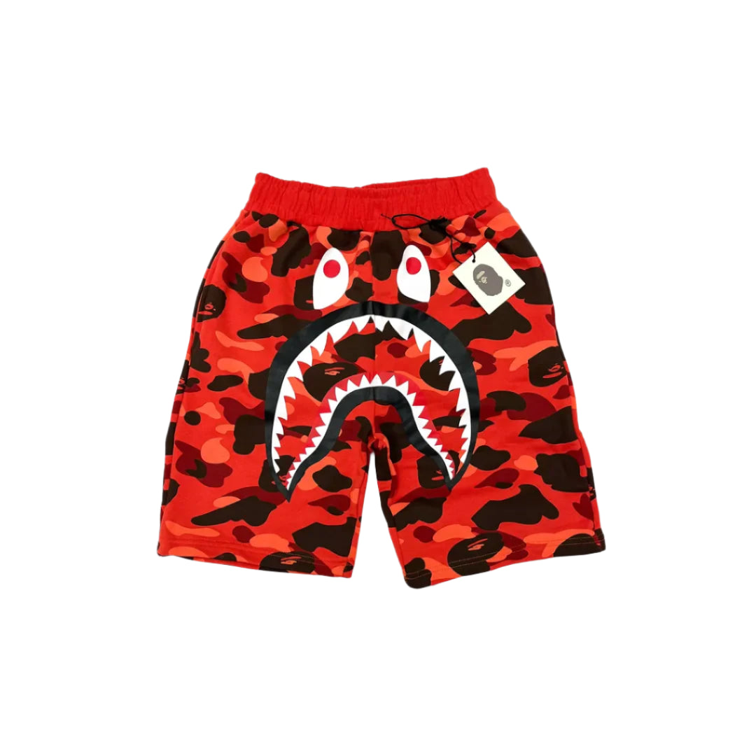 FeralCrest Camo Bite Shorts Red