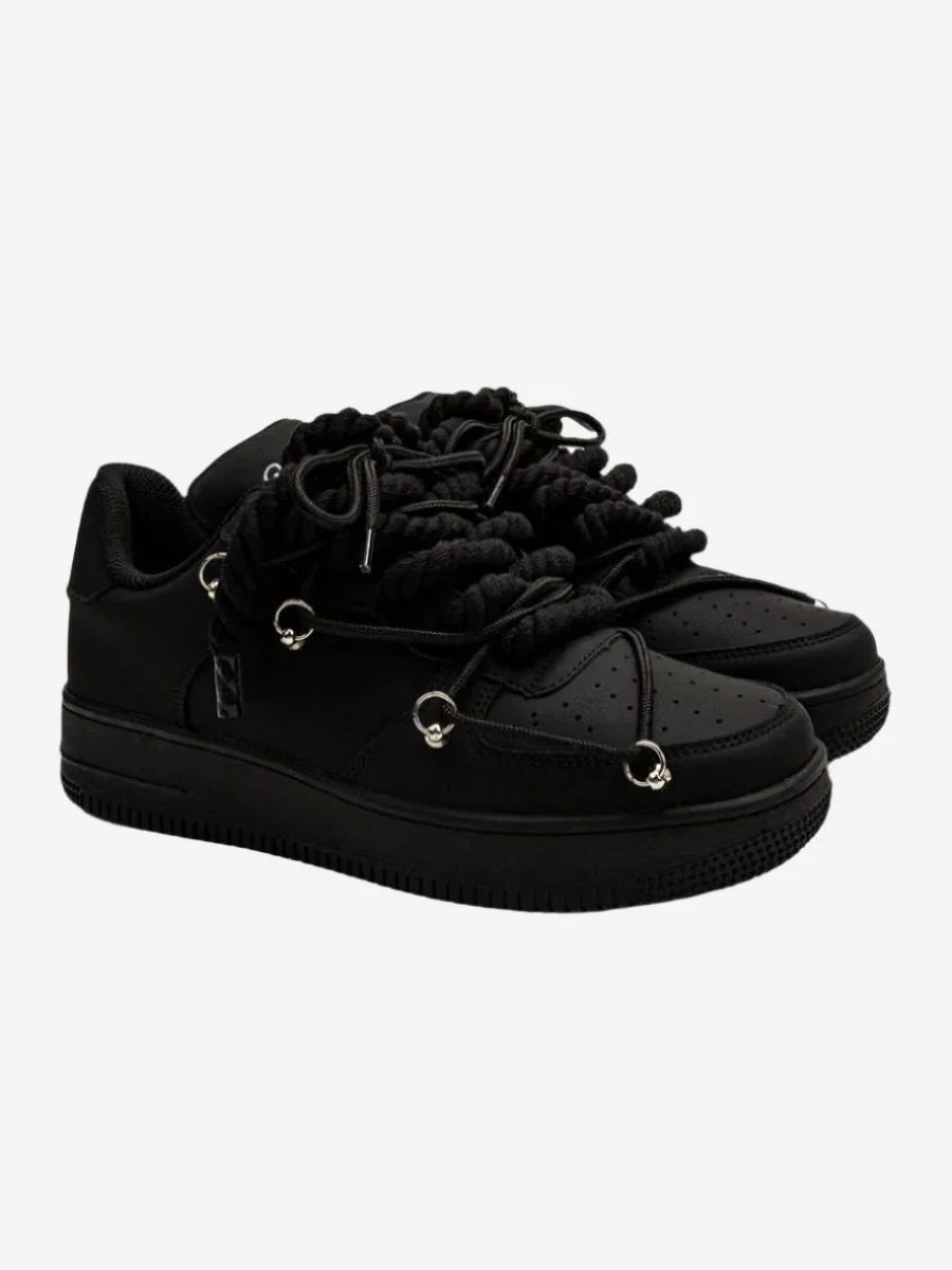 Black Dirty Sneakers - FetchStyles