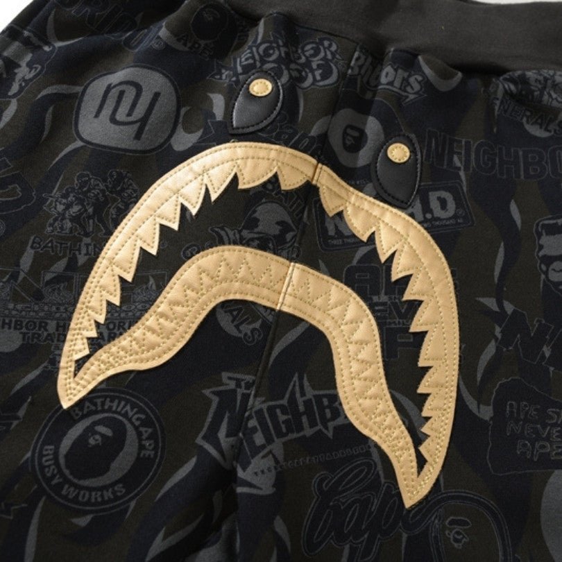 Camo Streetwear Joggers – Black Edition - FetchStyles