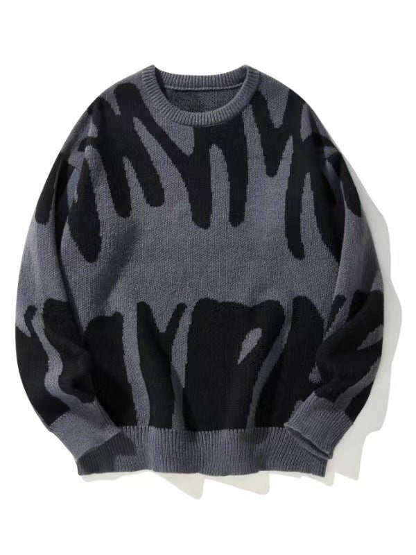 Jacquard Retro Sweater - FetchStyles