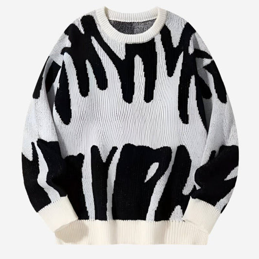 Jacquard Retro Sweater - FetchStyles