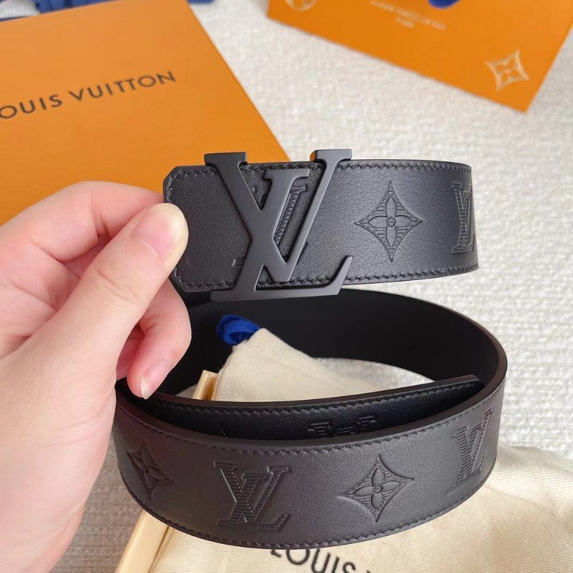 Louis Vuitton LV Monogram Belt Black - FetchStyles