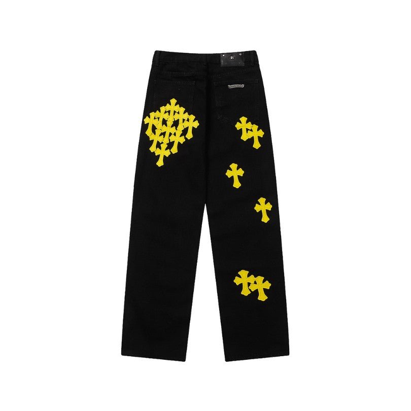 Midnight Cross Patch Jeans - FetchStyles