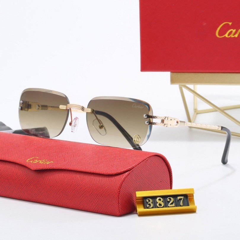 Sunglasses Cartier Gold Rimless - FetchStyles