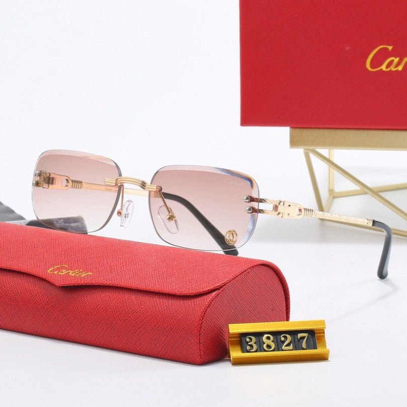 Sunglasses Cartier Gold Rimless - FetchStyles
