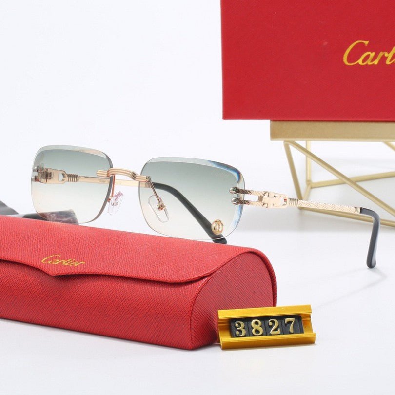 Sunglasses Cartier Gold Rimless - FetchStyles